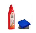 A2D Combo of 3M Premium Liquid Wax (200ml, 1 pack) + 2 Microfiber Clothes