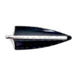 A2D Dual Tone Shark Fin Shape Decorative Roof Car Antenna Black n Silver - Image 2