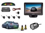 A2D LED Car Parking Sensor BLACK + Night Vision Reverse Parking Camera + Parking Camera Screen for Chevrolet Beat