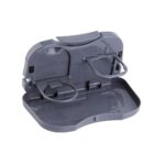 A2D Car Back Seat Organizer Folding Car Back Seat Table Drink Food Cup Tablet - Black - Image 4