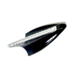 A2D Dual Tone Shark Fin Shape Decorative Roof Car Antenna Black n Silver - Image 4