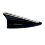 A2D Dual Tone Shark Fin Shape Decorative Roof Car Antenna Black n Silver - Image 3