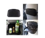 A2D Car Back Seat Organizer Folding Car Back Seat Table Drink Food Cup Tablet - Black - Image 2