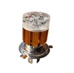 A2D H4 Police Light Style Red n Blue 6000k Cree Projector Super Glow Stock Replacement Bike Headlight Bulb-White