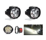 A2D L3C 6 Led Transformer Bumble Bee Style Bike Fog Lamp Assembly with Switch White Set of 2 - Image 2