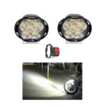A2D L3C 6 Led Transformer Bumble Bee Style Bike Fog Lamp Assembly with Switch White Set of 2 - Image 4
