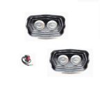 A2D Proj-T Twin Led 6000K High Power Combo of Car Projector Fog Lamps Lights + Switch White Set of 2