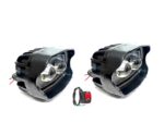 A2D Proj-T Twin Led 6000K High Power Combo of Car Projector Fog Lamps Lights + Switch White Set of 2 - Image 2