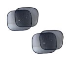 A2D Stick to Car Side Windows Sunshades (Black) Set of 4