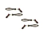 A2D Bike Tri-Led Sleek Amber Super Bright Led Indicators Set of 4 Orange