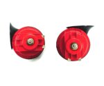 A2D Heavy Sound Super Horn Type R Horn Car Horn Red- Set of 2