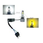 A2D W-Y LED H4 HS1 Bike High Low Beam Headlight Bulb - White Yellow - Image 2