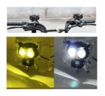 A2D 2 Led Owl Shaped Projector Flasher Fog Light White & Yellow for Bikes - Image 3