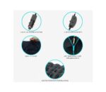 A2D Car Seat Massager Backrest Cushion Vibrating Lumber Support Pillow Cushion - Black & Red - Image 4