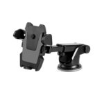 A2D Car Mount Adjustable Mobile Phone Holder Long Arm Windshield - Black
