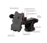 A2D Car Mount Adjustable Mobile Phone Holder Long Arm Windshield - Black - Image 2