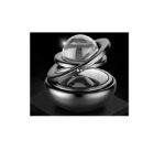 A2D Solar Powered Rotating Black Crystal Air Freshener Car Dashboard Perfumes  - Black - Image 2