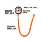 A2D Analog Tyre Pressure Gauge Air Checking Meter With Rubber Hose - Image 4