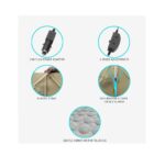 A2D Car Seat Massager Backrest Cushion Vibrating Lumber Support Pillow Cushion - Beige - Image 3