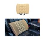 A2D Car Seat Massager Backrest Cushion Vibrating Lumber Support Pillow Cushion - Beige - Image 5