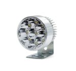 A2D 9 Led Small Round Auxiliary Bike Fog Lamp Light Assembly White Set of 2 with Switch - Image 2