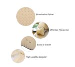 A2D Car Neck Rest Pillow Cushion Set Headrest Support with Adjustable Strap - Beige - Image 2