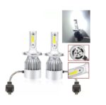 A2D H4 C6 35W 6000K 12V LED HID Car Headlight Bulb Conversion Kit with Cooling Fan White Set of 2 - Image 3