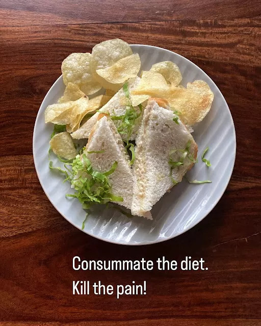 Consummate the diet. Kill the pain. On living with the eff word.