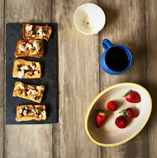 The power of ideas. French toast with feta