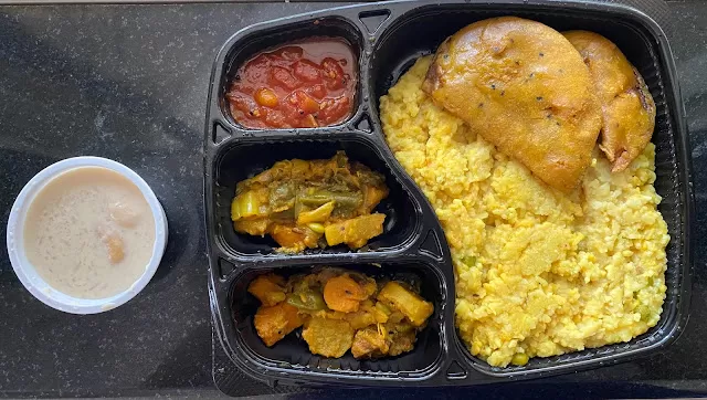Oshtomi on Durga Pujo means khichuri, and Ashtami on Durga Puja means halwa puri channa! The socially distanced Durga Pujo.