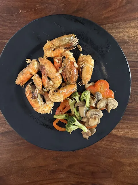 Scampi, salad and setting the clock back
