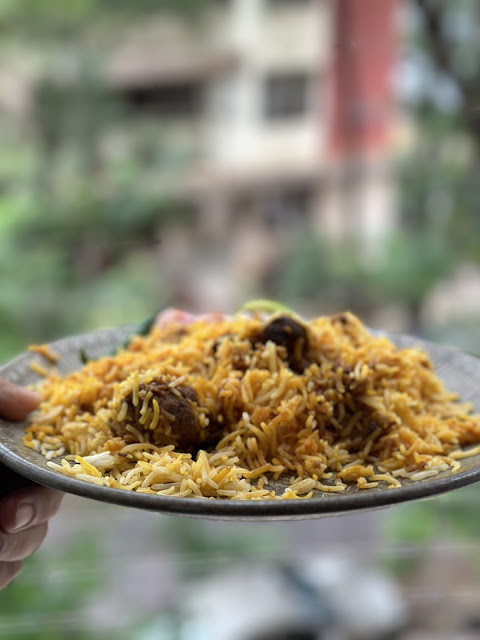 Biryani at the end of the MTNL era. Lucky Restaurant