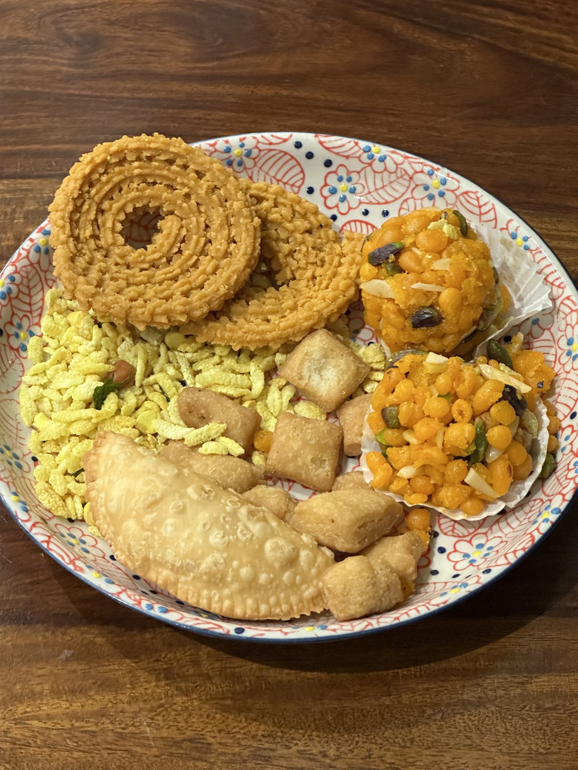 In pursuit of imperfection. Homemade Diwali faral.