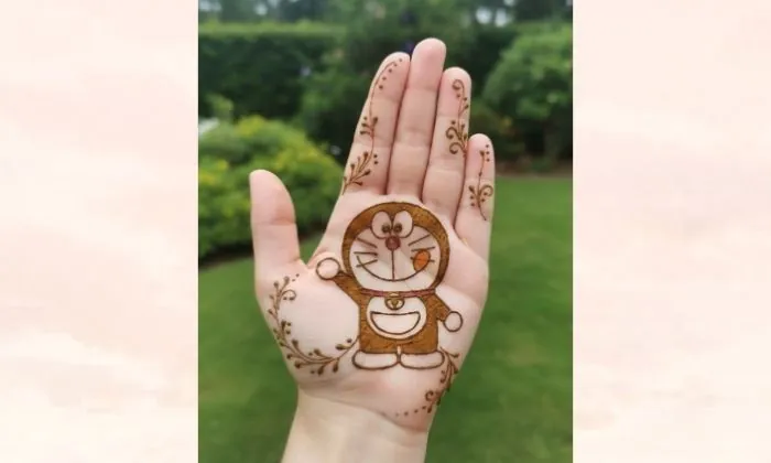 Cartoon Character Mehendi Design for Kids