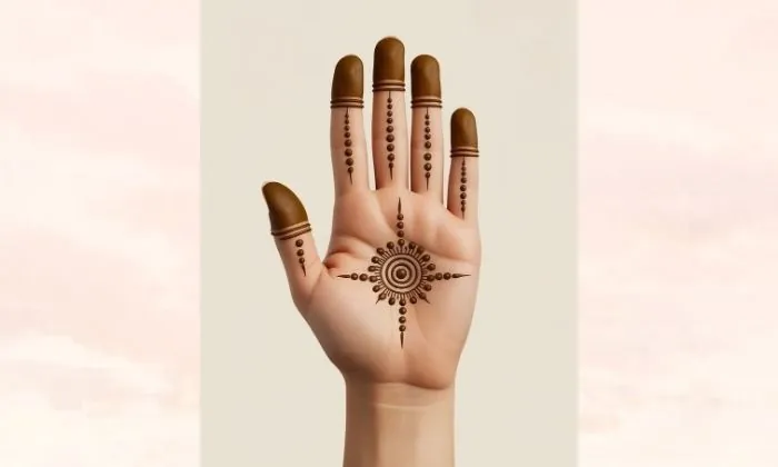 Simple Mandala Mehendi Design for Kids