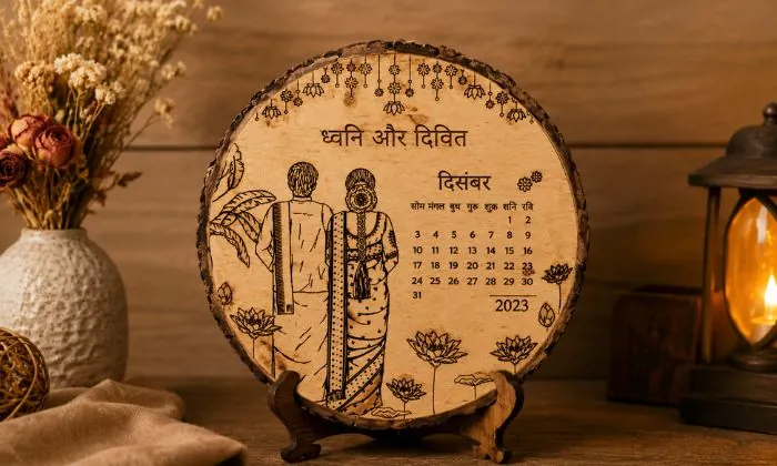 Personalised Wooden Calendar Gift