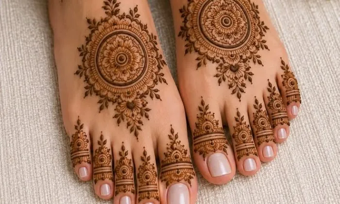 Detailed Mandala Feet Mehndi Design Detailed Mandala Feet Mehndi Design