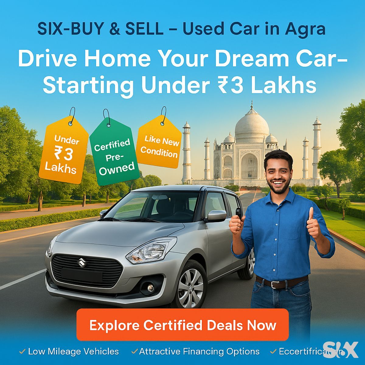 Top Deals on Used Car in Agra | SIX-BUY & SELL | Best Second Hand Cars Top Deals on Used Car in Agra | SIX-BUY & SELL | Best Second Hand Cars